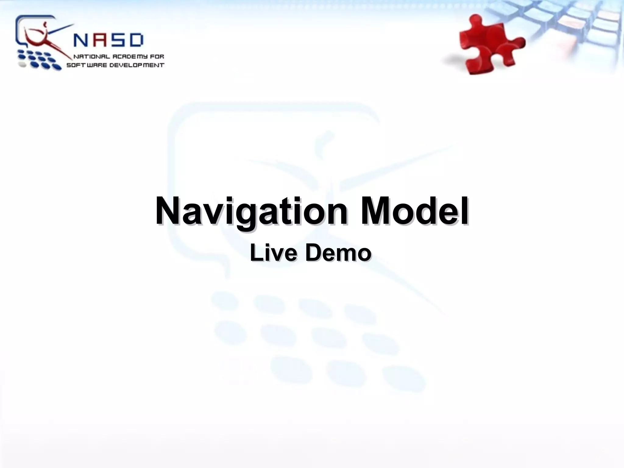 Live Demo Navigation Model 