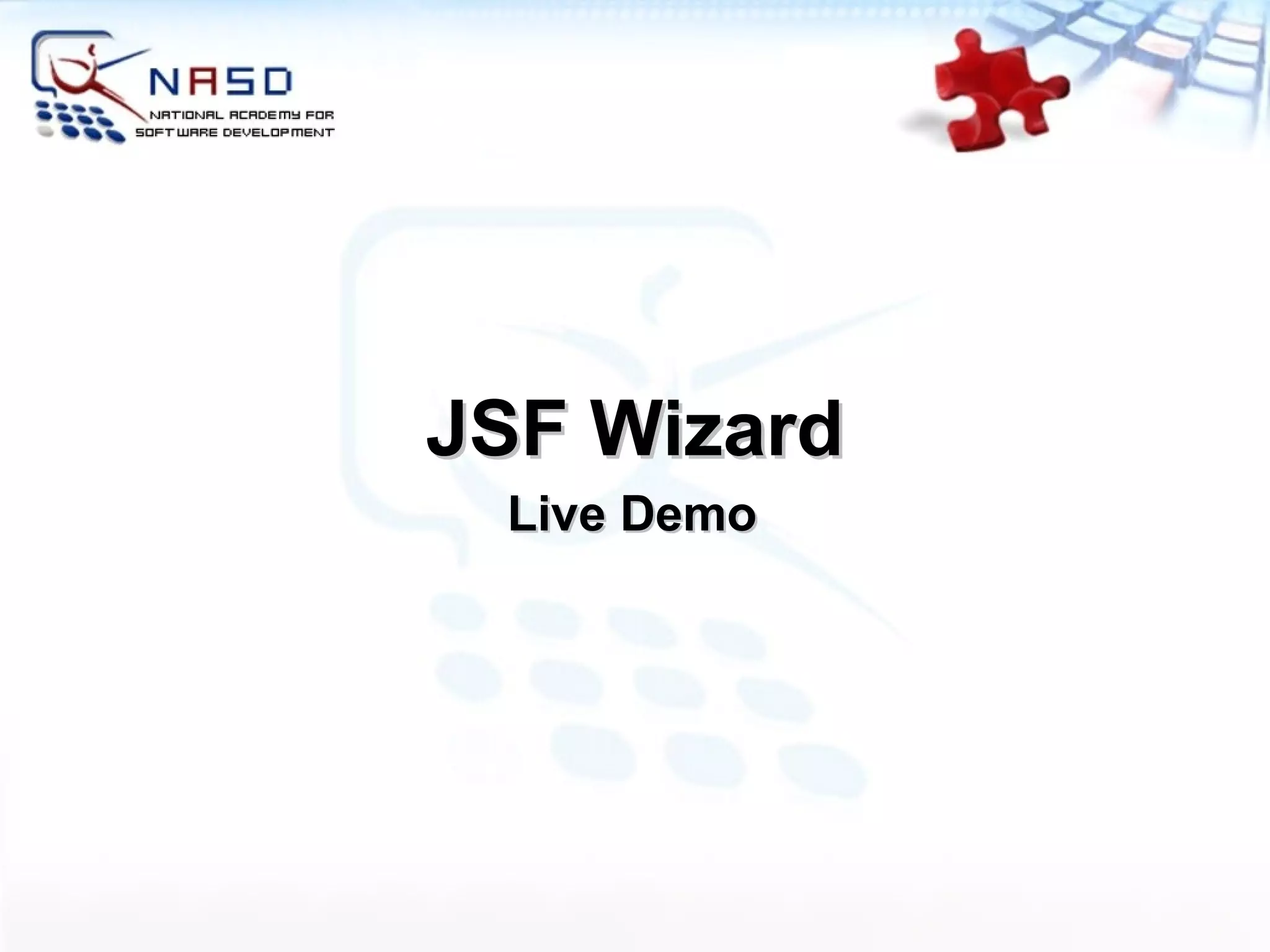 Live Demo JSF Wizard 