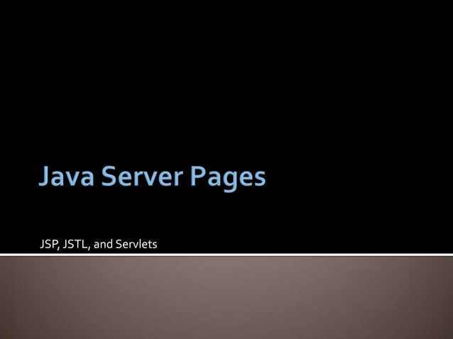 JavaServer Pages | PPT