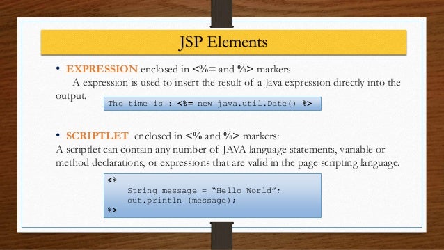 Java Server Pages(jsp)