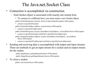 Java Server Sockets programming and its use.ppt