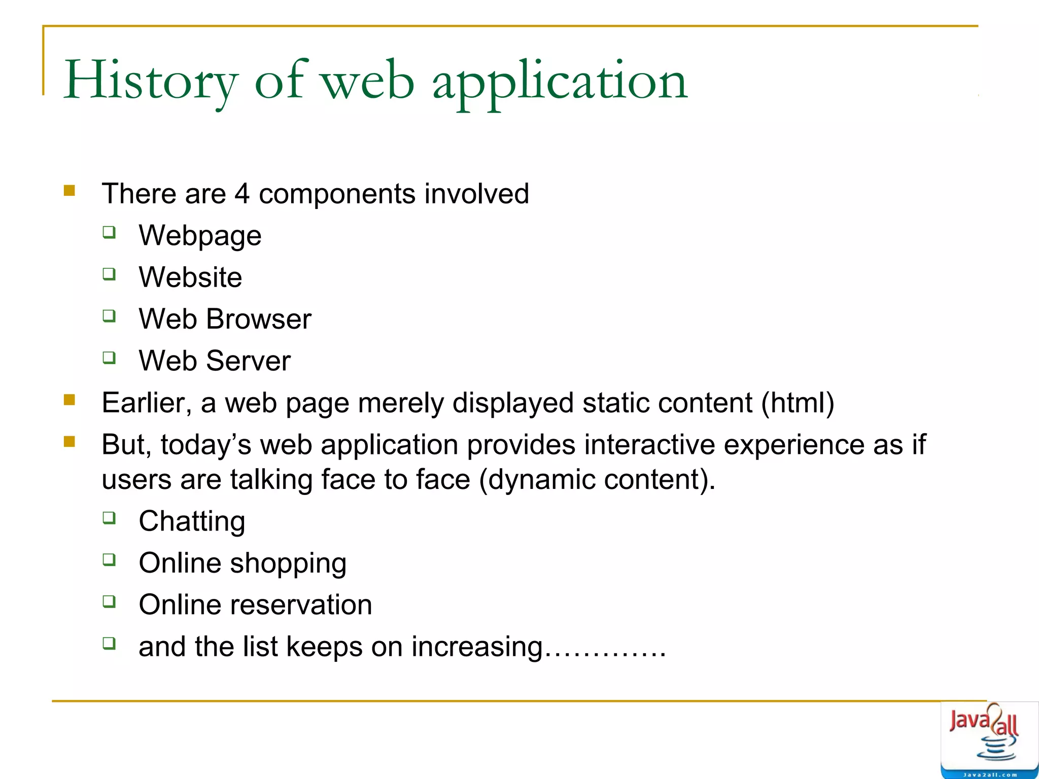 Java servlet life cycle - methods ppt | PPT image.