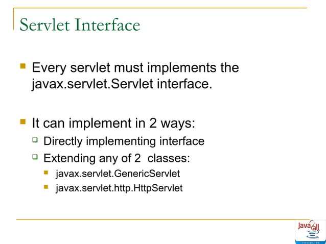 Java servlet life cycle - methods ppt | PPT