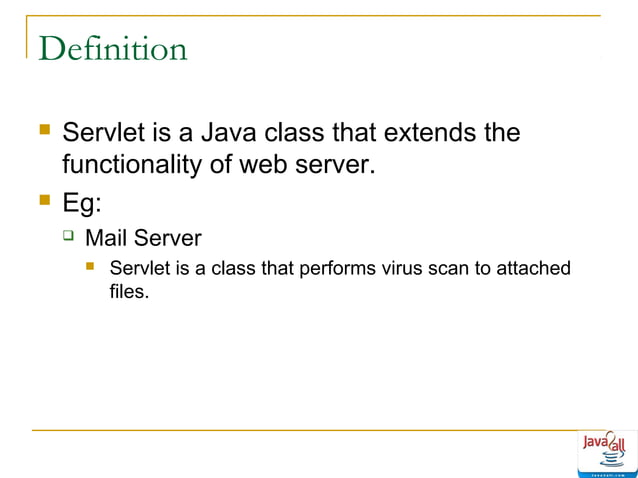 Java servlet life cycle - methods ppt | PPT