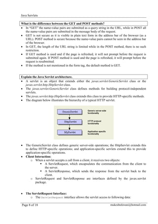 Java servlets | PDF