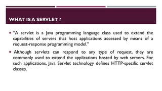 Java servlet technology | PPT