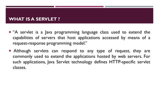 Java servlet technology