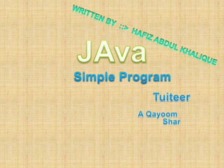 Java simple program | PPT