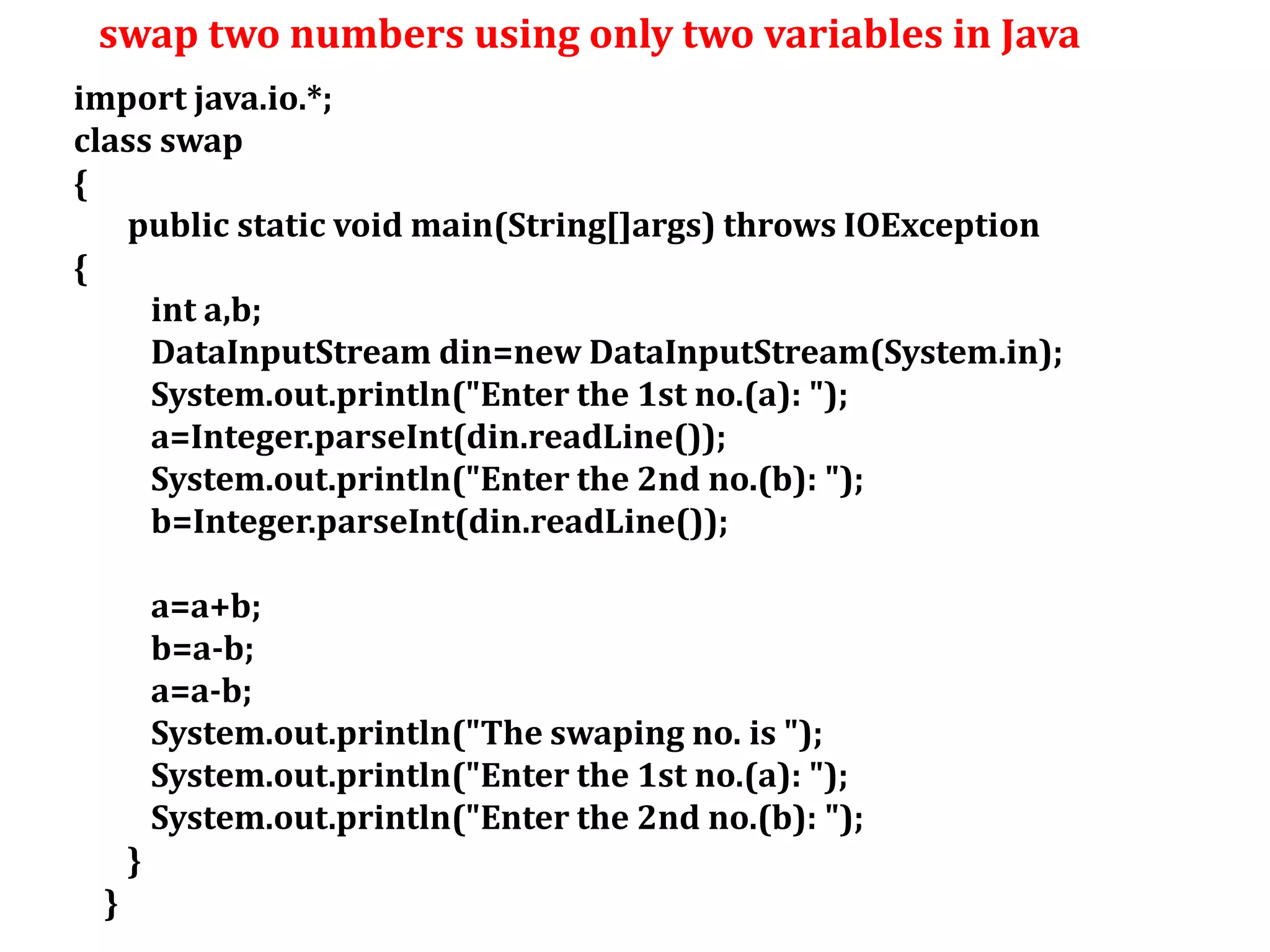 Java simple programs | PPT
