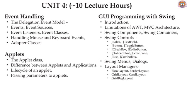 java programming syllabus and course objectives | PPT | Free Download