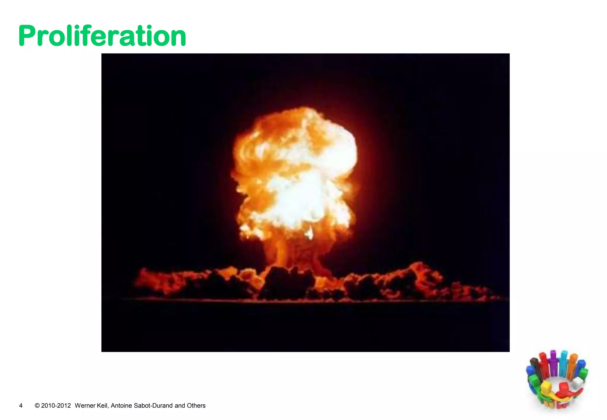 Proliferation




4   © 2010-2012 Werner Keil, Antoine Sabot-Durand and Others
 