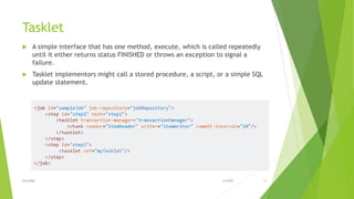 Java spring batch | PPTX | Databases | Computer Software and Applications