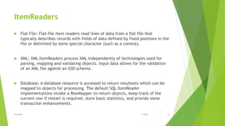 Java spring batch | PPTX | Databases | Computer Software and Applications