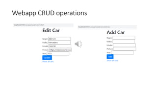 Webapp CRUD operations
 