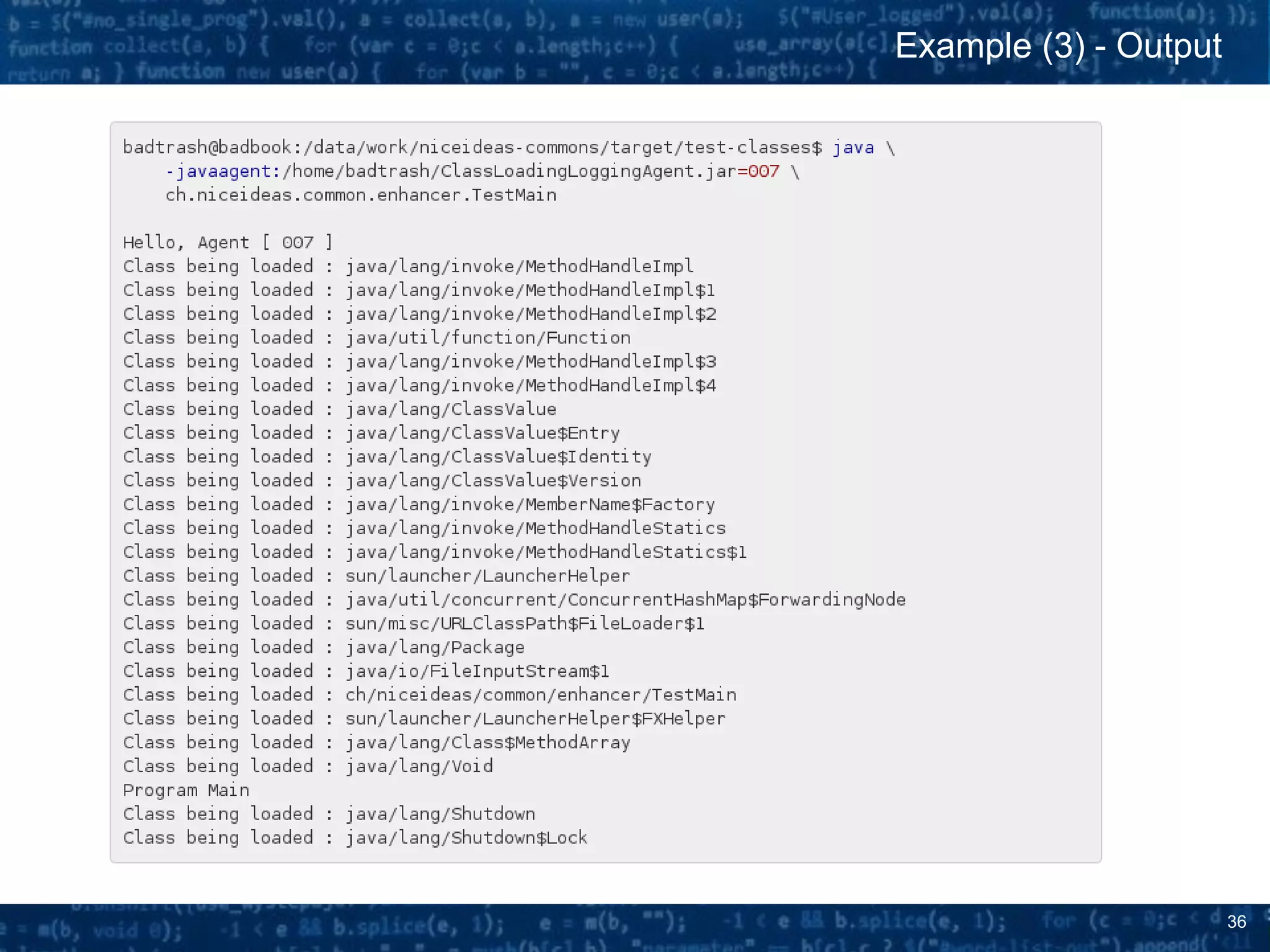 36
Example (3) - Output
 