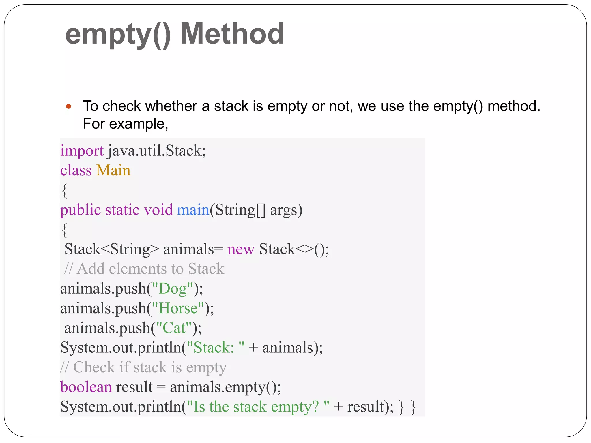Java Stack Data Structure.pptx | Programming Languages | Computing image.