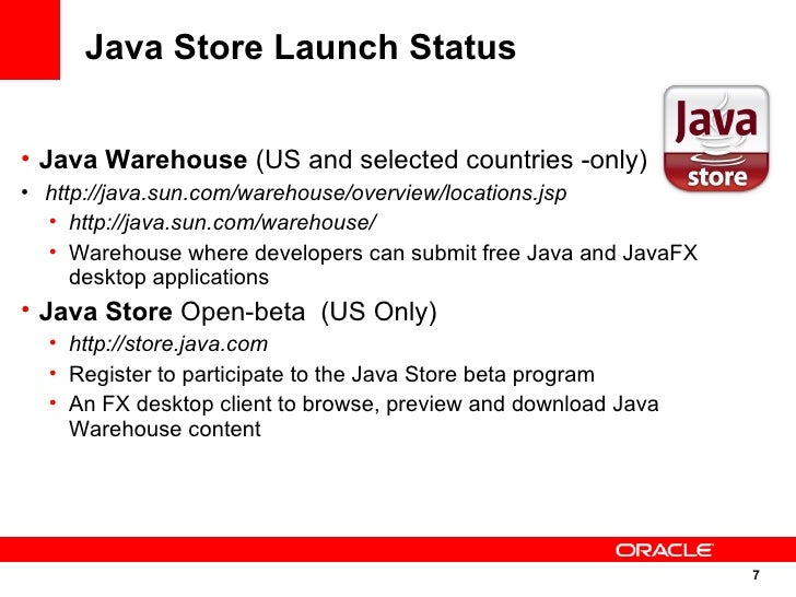 Java Store & Java Warehouse Overview