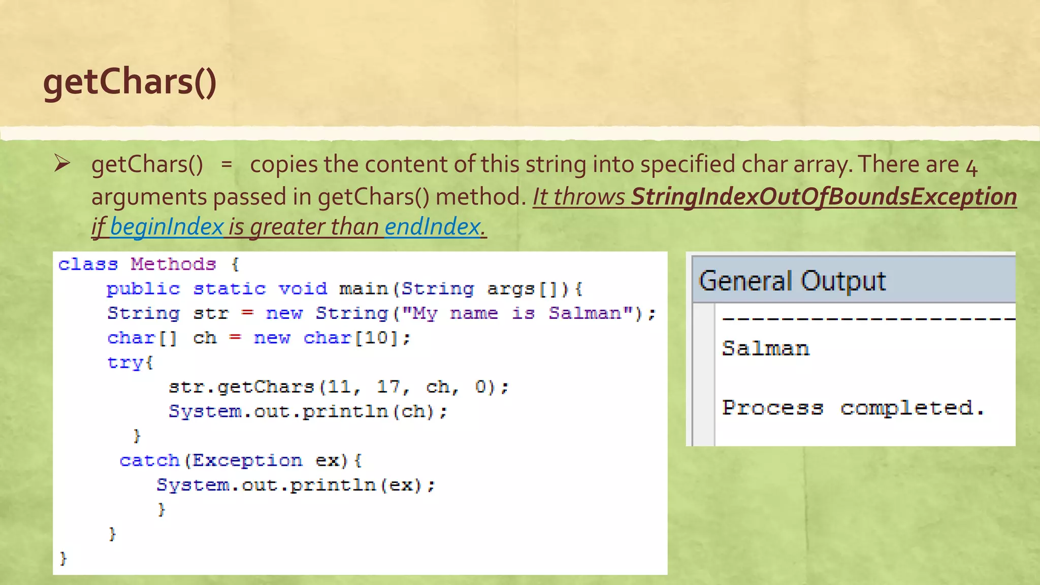 Java string handling | PPT
