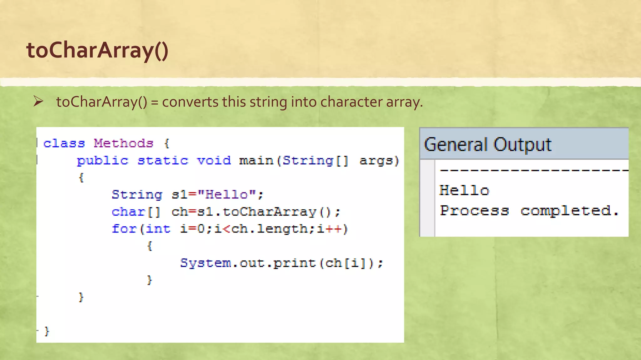Java string handling | PPT