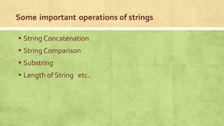Java string handling | PPTX