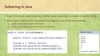 Java string handling | PPT
