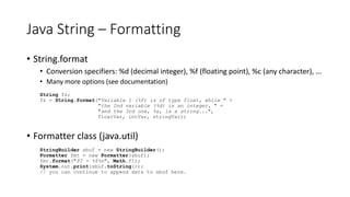 Java Strings - using Strings in practice | PPT