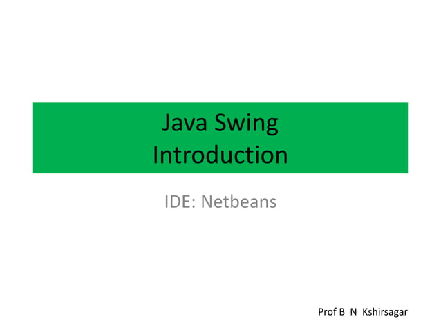Java swing | PPT