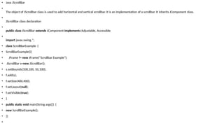 Java Swing Presentation made by aarav patel | PPT