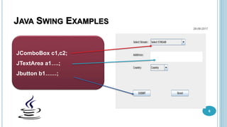 Java swing and events | PPT
