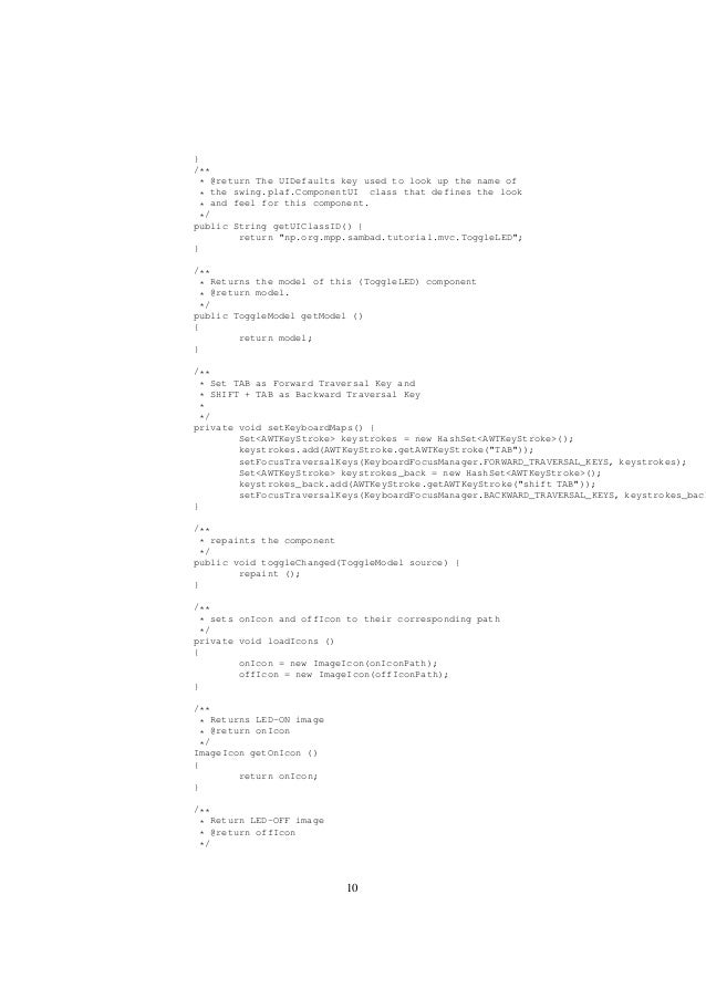 Write a custom swing component