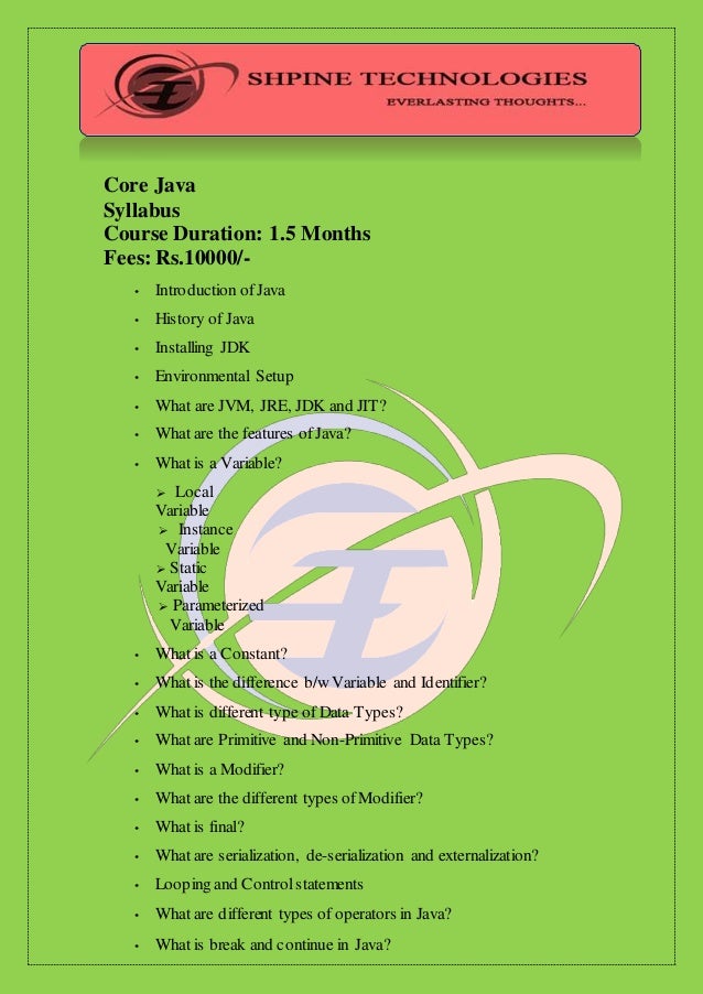 java full course pdf java full course pdf