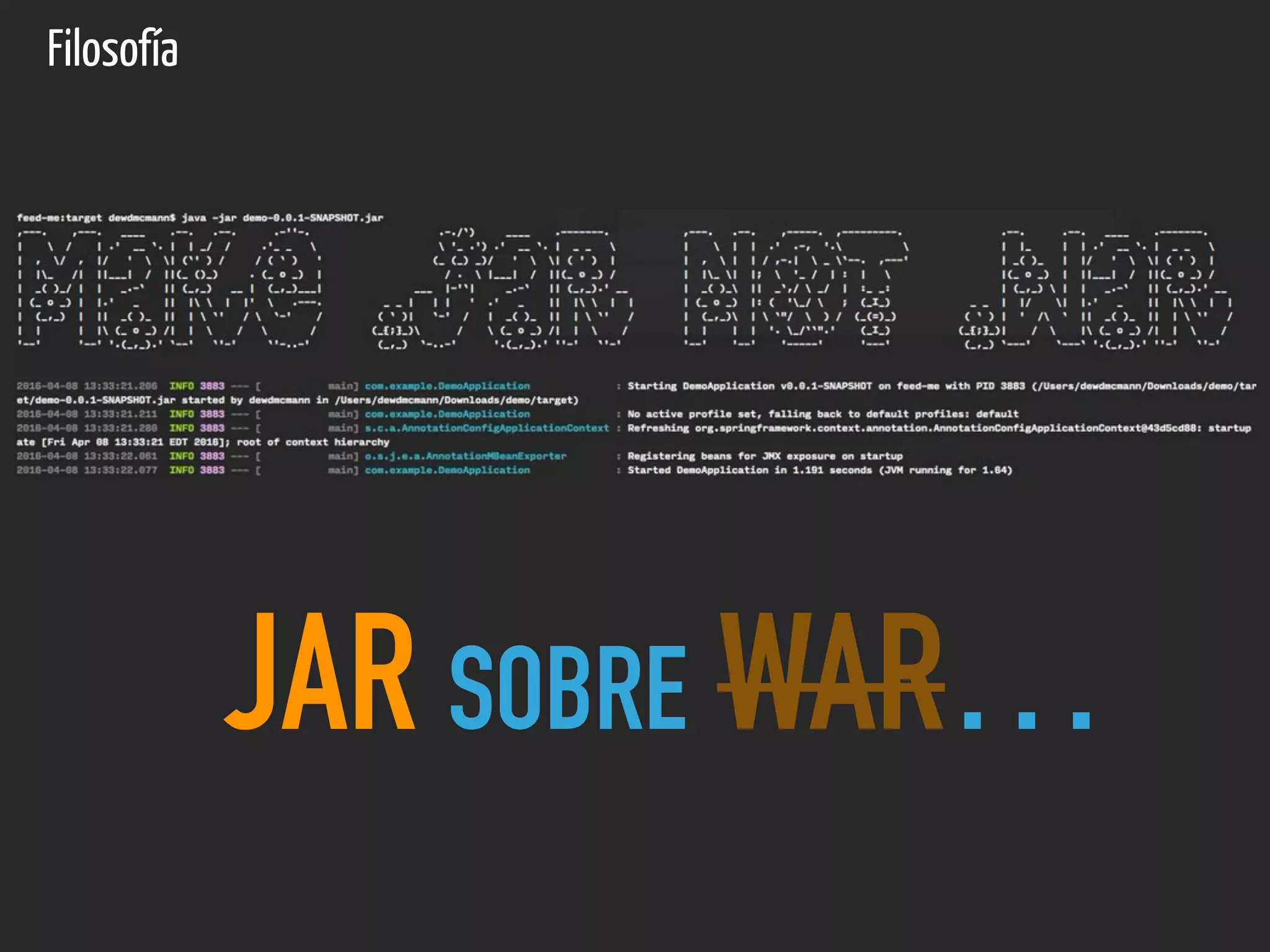 JAR SOBRE WAR…
Filosofía
 