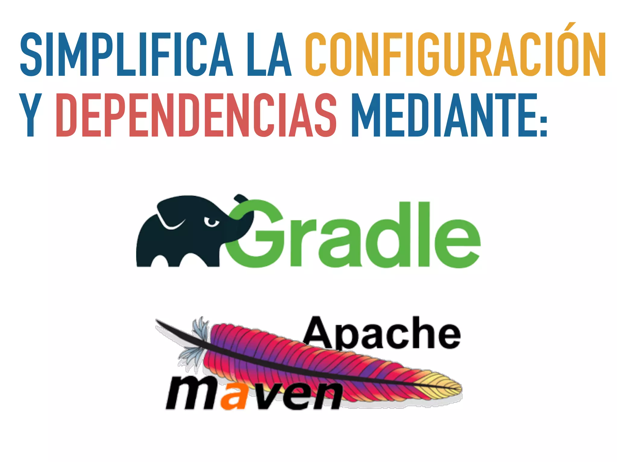 SIMPLIFICA LA CONFIGURACIÓN
Y DEPENDENCIAS MEDIANTE:
 