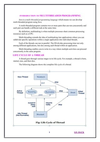 Java thread life cycle | PDF