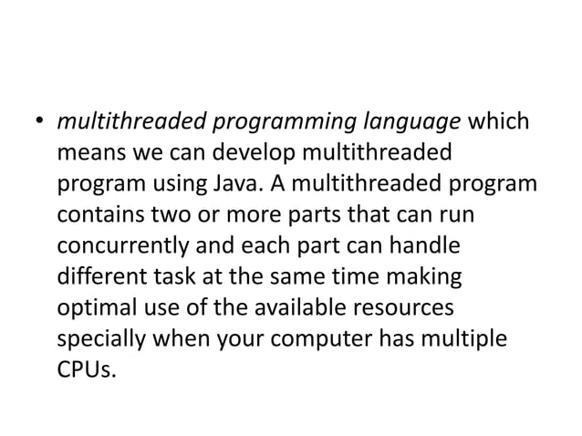 Java Thread & Multithreading | PPT