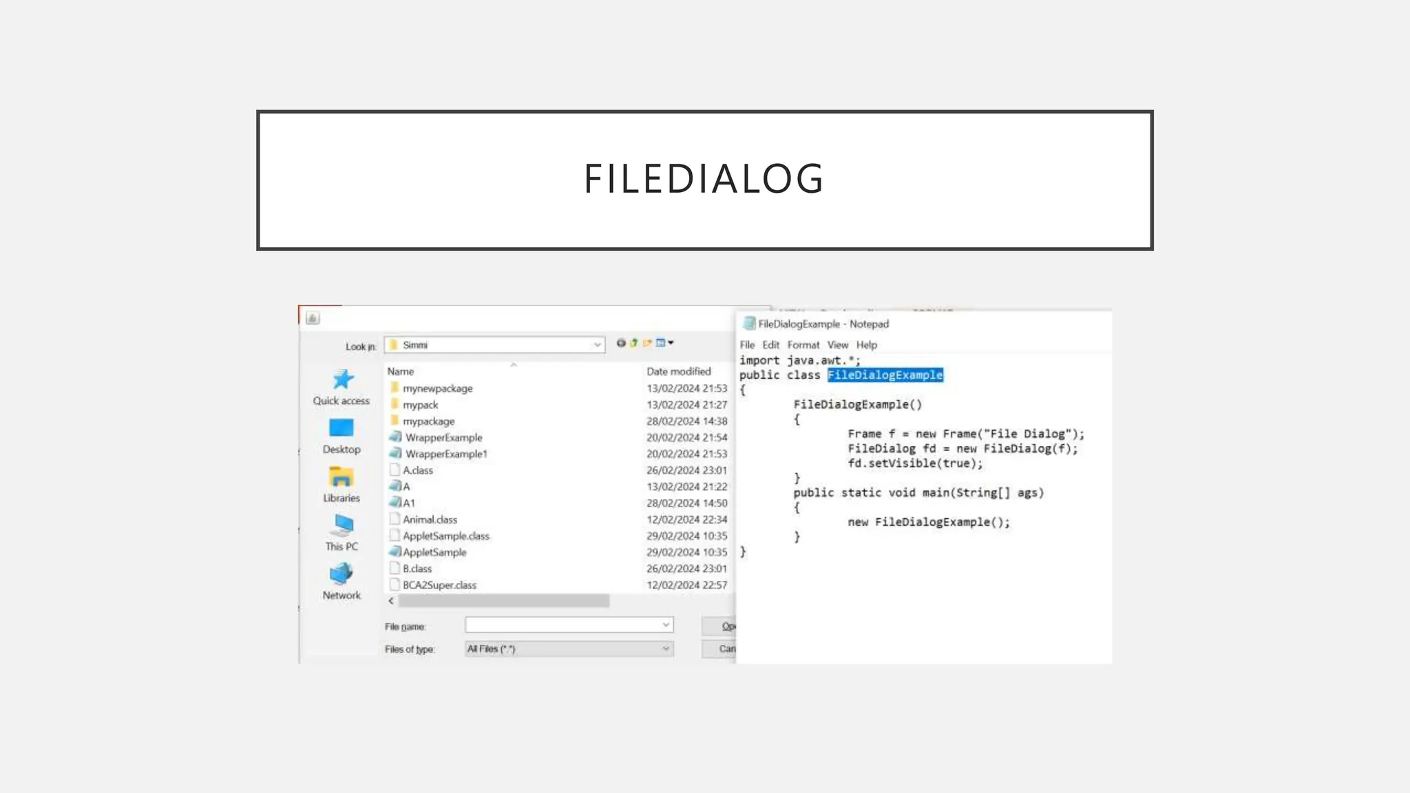 FILEDIALOG 
