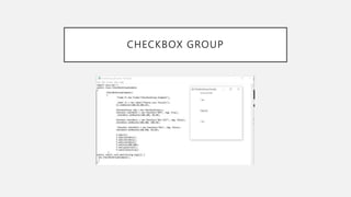CHECKBOX GROUP
 