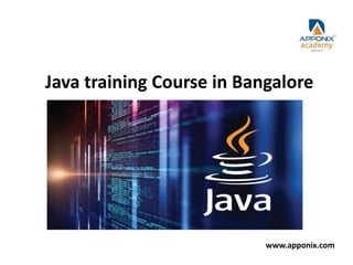 Java training Course in Bangalore
www.apponix.com
 