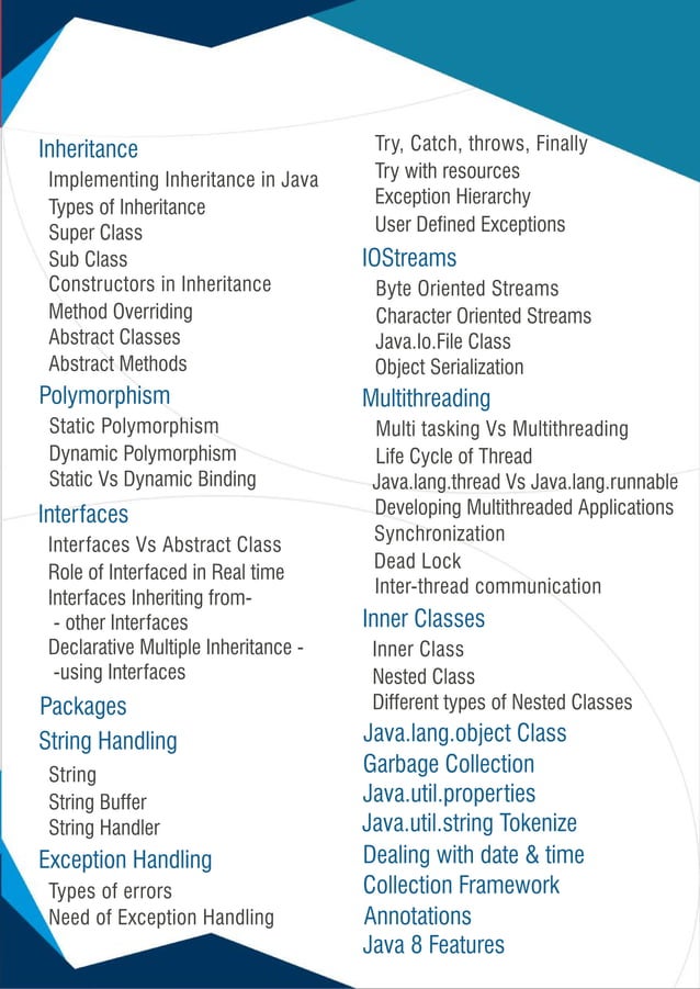 Java training in pune course content advanto software | PDF