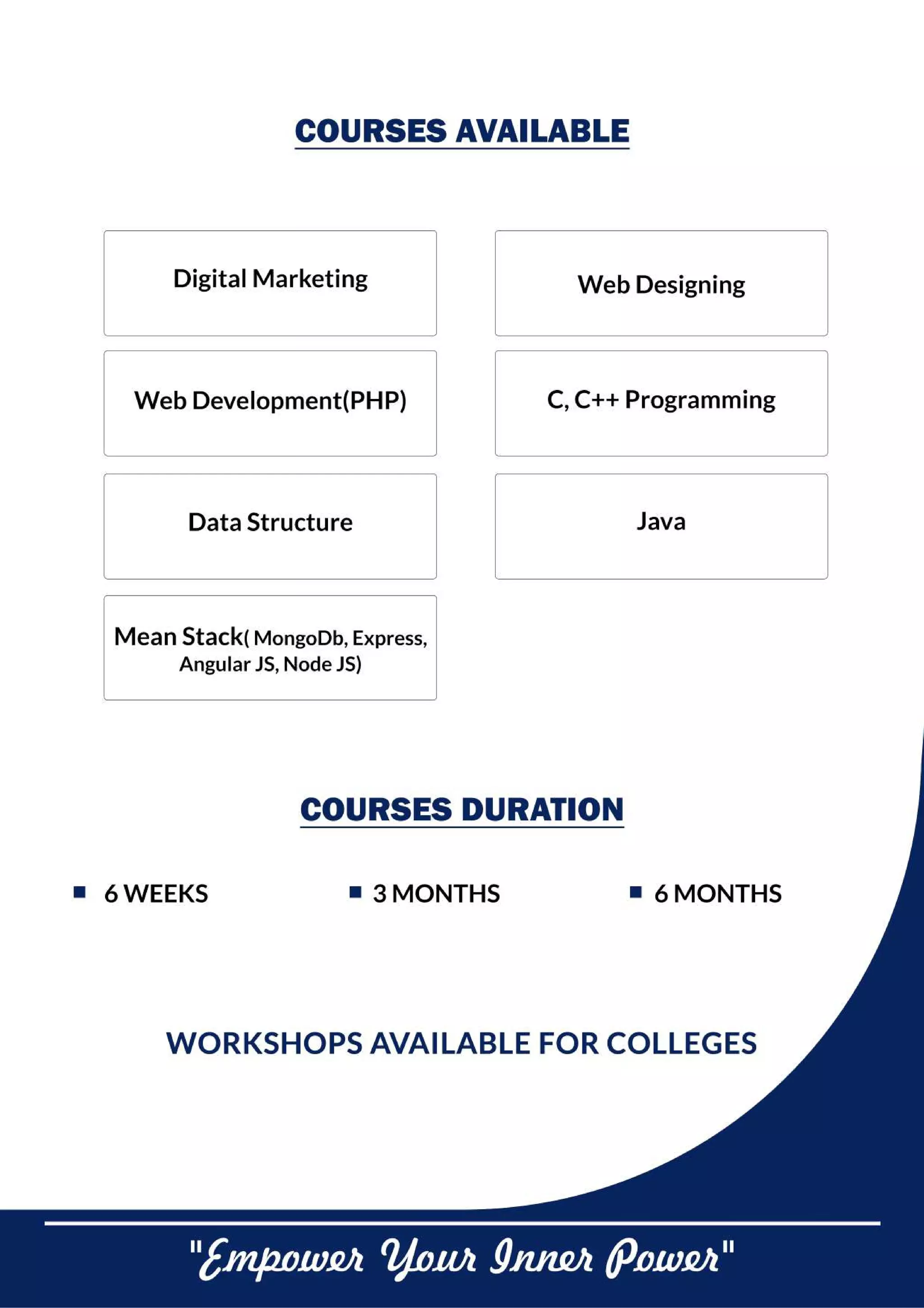 Java Training in Chandigarh Panchkula - WebHopers Academy Syllabus