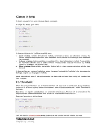 Java tutorial | PDF
