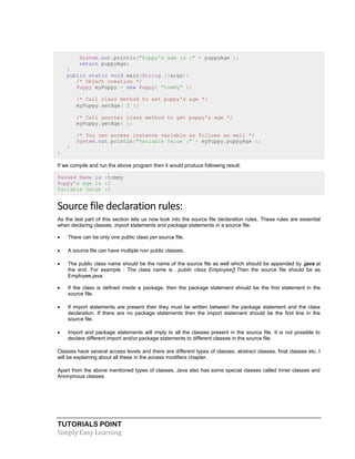 Java tutorial | PDF