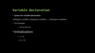 Java Data Types and Variables | PPTX