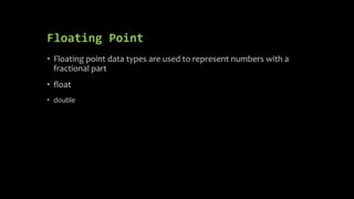 Java Data Types and Variables | PPTX