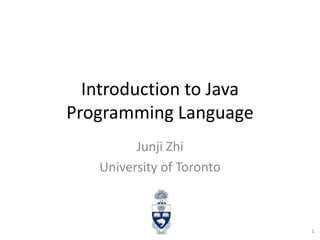 Introduction to Java Programming Language | PPT
