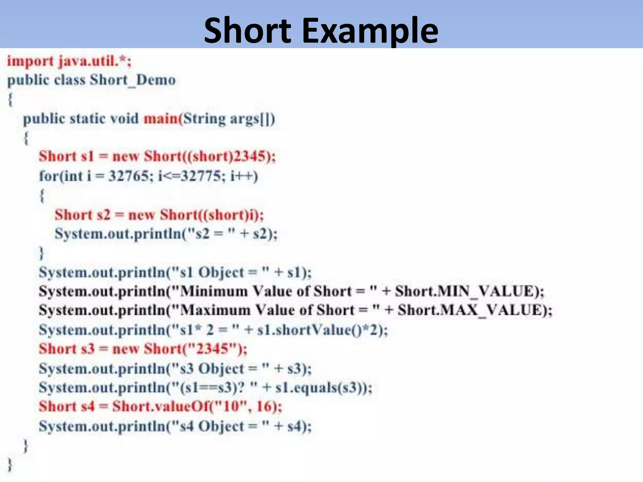 Short Example 