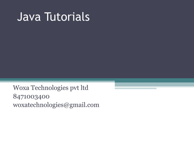 Java Tutorials | PPT