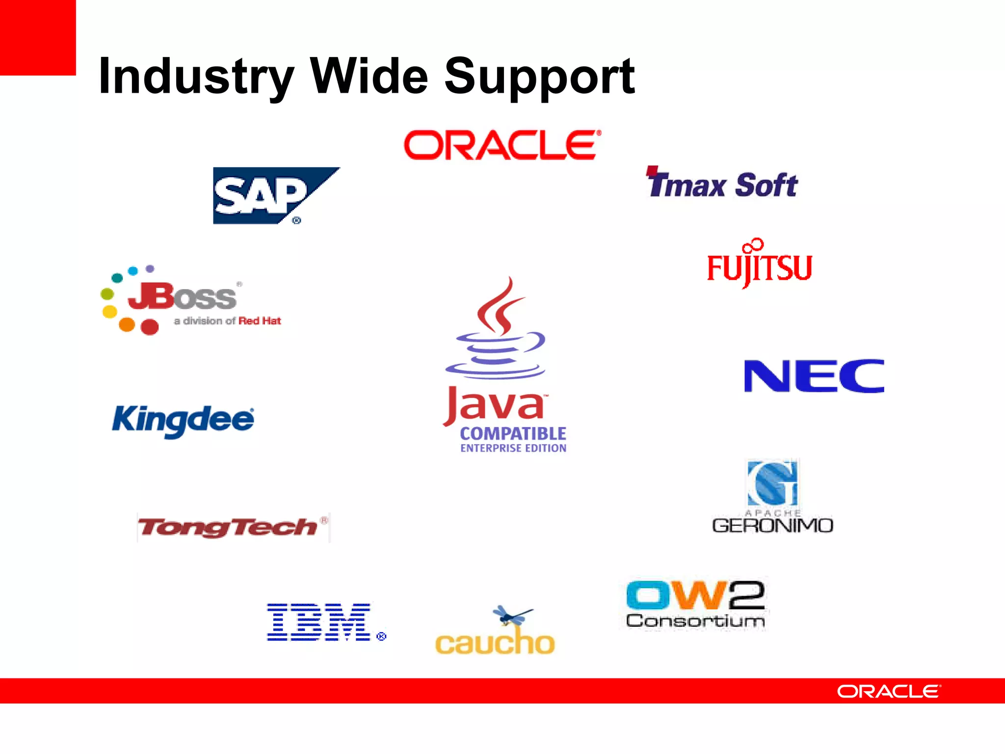 Industry Wide Support
 