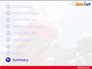 .
. . Introduction
  1


  ..
. 2 Implementation
   .
. . Server-Side API
  3


  ..
. 4 Development Tool
  ..
. 5 Client-...