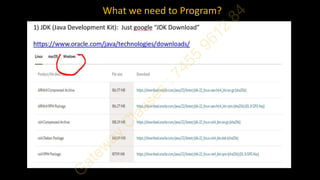 What we need to Program?
 